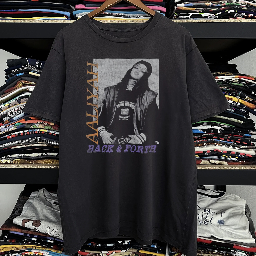 Rare Aaliyah Back and Forth , Black Tee